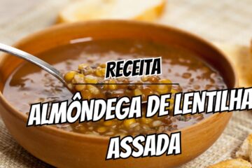 Almôndega de lentilha assada